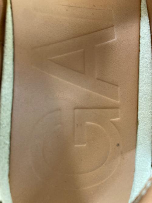 GANNI（ガニー）GANNI (ガニー) Mary Jane Ganni leather slingbacks S1659 ベージュ サイズ:38の古着・服飾アイテム