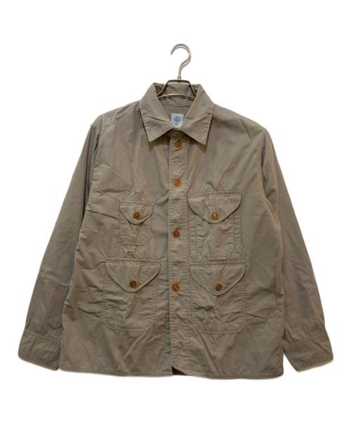 POST O'ALLS（ポストオーバーオールズ）POST O'ALLS (ポストオーバーオールズ) クルーザージャケット ベージュ サイズ:Lの古着・服飾アイテム