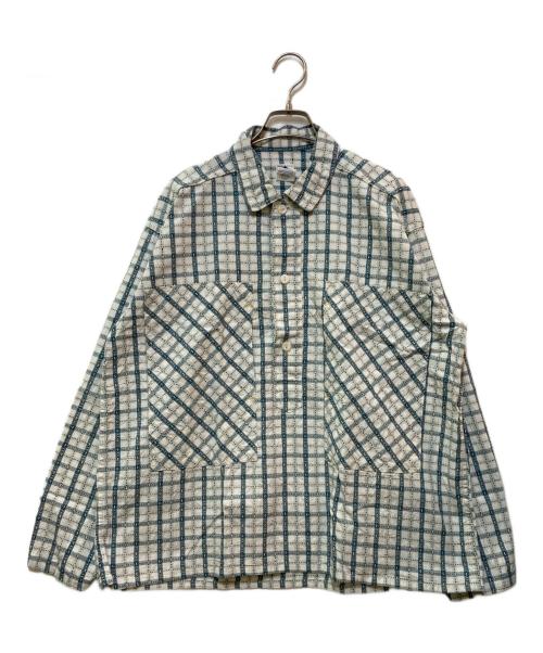 POST O'ALLS（ポストオーバーオールズ）POST O'ALLS (ポストオーバーオールズ) チェックシャツ ネイビー サイズ:Mの古着・服飾アイテム