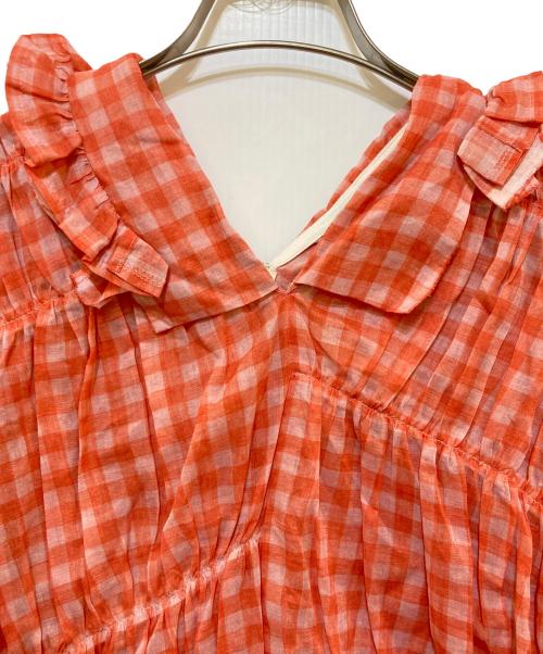 COMME des GARCONS tricot（コムデギャルソントリコ）COMME des GARCONS tricot (コムデギャルソントリコ) チェックブラウス ピンク サイズ:Mの古着・服飾アイテム