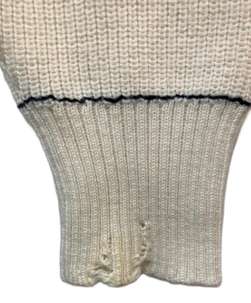 MAISON SPECIAL（メゾンスペシャル）MAISON SPECIAL (メゾンスペシャル) ダメージ加工 オーバーサイズ アクリル ウール ニット ベージュ サイズ:2の古着・服飾アイテム