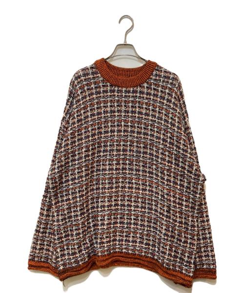 MAISON SPECIAL（メゾンスペシャル）MAISON SPECIAL (メゾンスペシャル) プライムオーバクルーネックニットプルオーバー ブラウン サイズ:2の古着・服飾アイテム