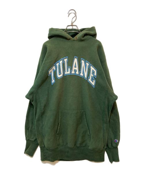 Champion REVERSE WEAVE（チャンピオン リバース ウィーブ）Champion REVERSE WEAVE (チャンピオン リバース ウィーブ) 90`sリバースウィーブパーカー グリーン サイズ:XXLの古着・服飾アイテム