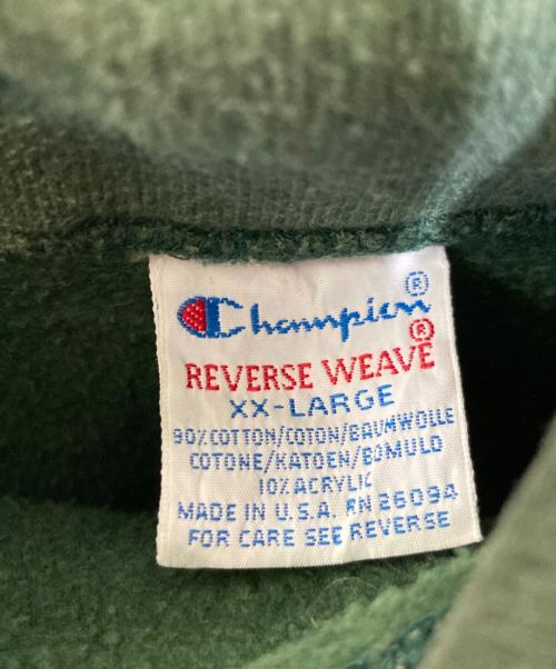 Champion REVERSE WEAVE（チャンピオン リバース ウィーブ）Champion REVERSE WEAVE (チャンピオン リバース ウィーブ) 90`sリバースウィーブパーカー グリーン サイズ:XXLの古着・服飾アイテム