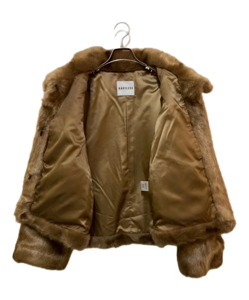 HAVELESS（ハブレス）HAVELESS (ハブレス) MILA FAUX FUR JACKET CAMEL ブラウン サイズ:サイズ表記なしの古着・服飾アイテム