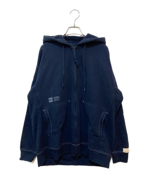 NEW BALANCE（ニューバランス）NEW BALANCE (ニューバランス) 1000 Sweatshirt Full Zip Hoodie ネイビー サイズ:Mの古着・服飾アイテム