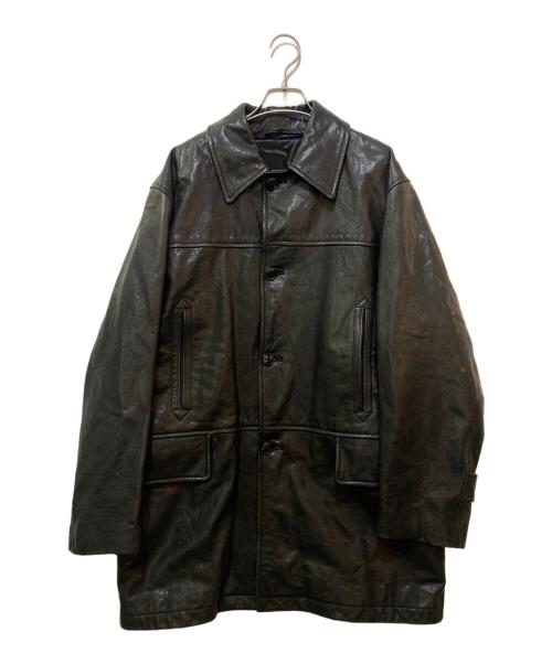 COMOLI（コモリ）COMOLI (コモリ) LAMB LEATHER COAT Q03-04005 ブラック サイズ:2の古着・服飾アイテム