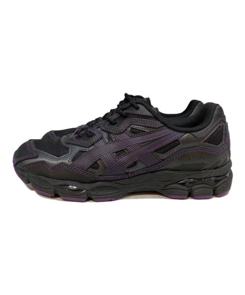 asics（アシックス）asics (アシックス) Needles (ニードルズ) GEL-NYC　1201B008-001 パープル×ブラック サイズ:26.5の古着・服飾アイテム