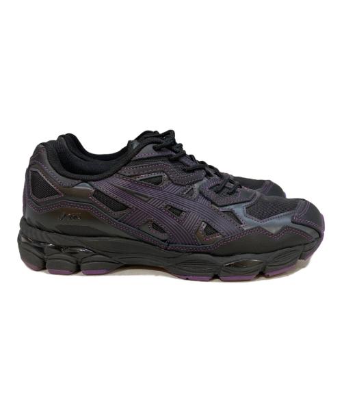 asics（アシックス）asics (アシックス) Needles (ニードルズ) GEL-NYC　1201B008-001 パープル×ブラック サイズ:26.5の古着・服飾アイテム