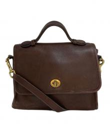 COACH（コーチ）の古着「レザーショルダーバッグ　9870」｜ブラウン