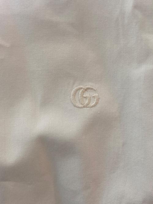 GUCCI（グッチ）GUCCI (グッチ) ダブルG コットンシルク シャツ ホワイト サイズ:15＋の古着・服飾アイテム