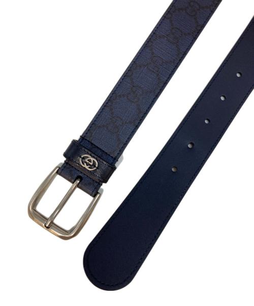 GUCCI（グッチ）GUCCI (グッチ) GGスプリームベルト　673921 ネイビーの古着・服飾アイテム