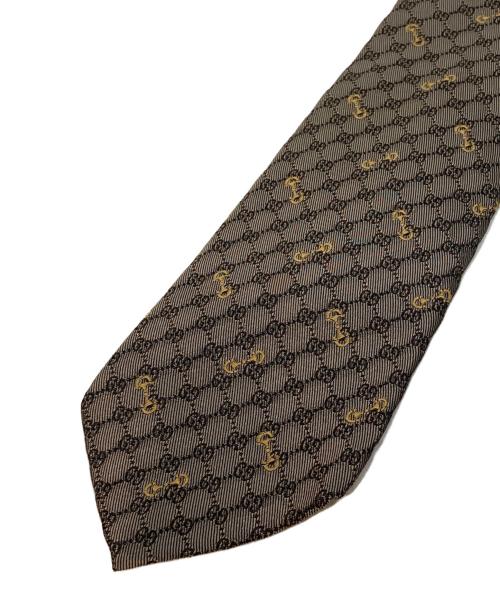 GUCCI（グッチ）GUCCI (グッチ) GG シルクジャカード ネクタイ　744379　 グレー サイズ:148cm×7cmの古着・服飾アイテム