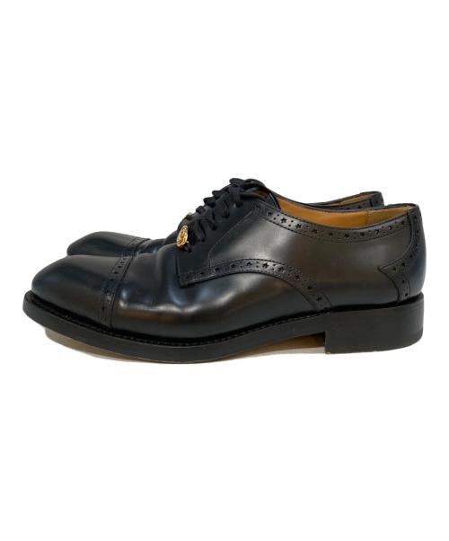 GUCCI（グッチ）GUCCI (グッチ) GG Logo Derby Shoes　750310 ブラック サイズ:81/2の古着・服飾アイテム