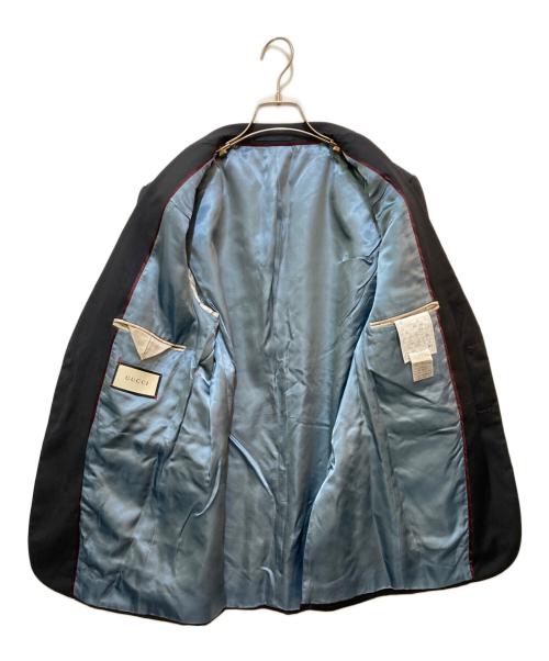GUCCI（グッチ）GUCCI (グッチ) ストレートフィット ハチ ギャバジン スーツ ブラック サイズ:7-46Rの古着・服飾アイテム