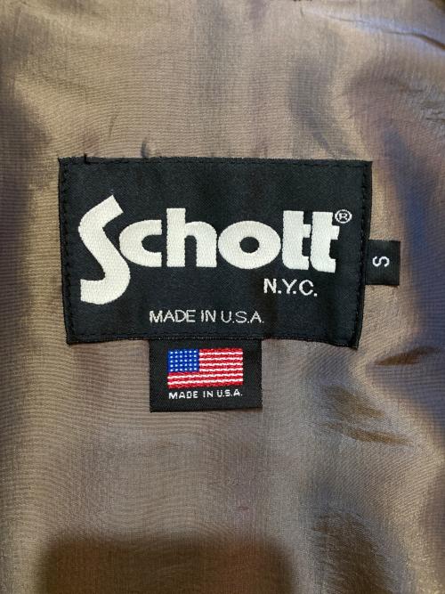 Schott（ショット）Schott (ショット) レザージャケット ベージュ サイズ:Sの古着・服飾アイテム