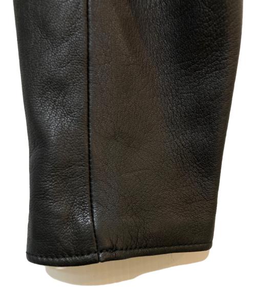 LI HUA（リーファー）LI HUA (リーファー) ADDICT CLOTHES (アディクト クローズ) ラムレザーフリンジライダースジャケット ブラック サイズ:38の古着・服飾アイテム