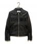 LI HUA（リーファー）の古着「ラムレザーフリンジライダースジャケット」｜ブラック