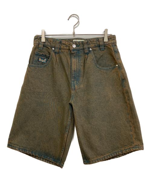 HUF（ハフ）HUF (ハフ) cromer デニムショーツ ブラウン×グリーン サイズ:28の古着・服飾アイテム