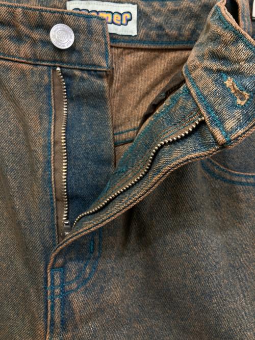 HUF（ハフ）HUF (ハフ) cromer デニムショーツ ブラウン×グリーン サイズ:28の古着・服飾アイテム