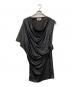 MM6 Maison Margiela（エムエムシックスメゾンマルジェラ）の古着「アシンメトリーワンピース　S32CT0367」｜ブラック