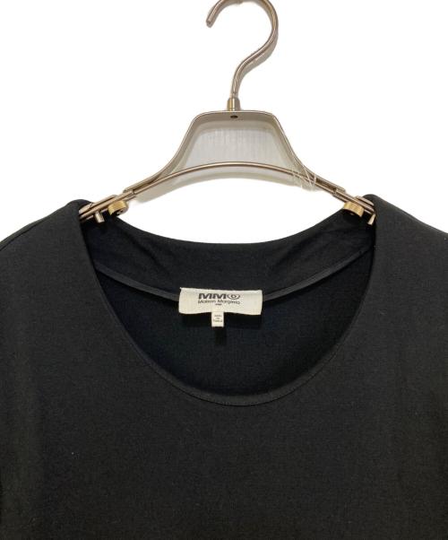 MM6 Maison Margiela（エムエムシックスメゾンマルジェラ）MM6 Maison Margiela (エムエムシックスメゾンマルジェラ) スクープネックパフスリーブワンピース　S52CT0446 ブラック サイズ:Sの古着・服飾アイテム