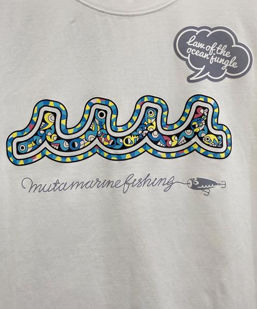 muta MARINE（ムータマリン）muta MARINE (ムータマリン) NAMIKO(NIBOSHI&) (ナミコ(ニボシアンド)) プリントTシャツ ホワイト サイズ:8の古着・服飾アイテム