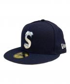 New Era×SUPREMEニューエラ×シュプリーム）の古着「S Logo New Era Cap」｜ブラック