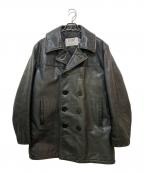 Schottショット）の古着「740N LEATHER PEA JACKET」｜ブラック