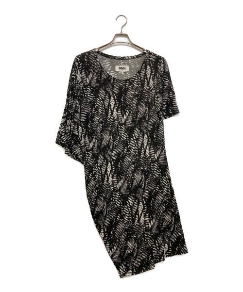 MM6 Maison Margiela（エムエムシックスメゾンマルジェラ）MM6 Maison Margiela (エムエムシックスメゾンマルジェラ) 総柄プリントワンピース　S32CT0572 ブラック サイズ:Mの古着・服飾アイテム
