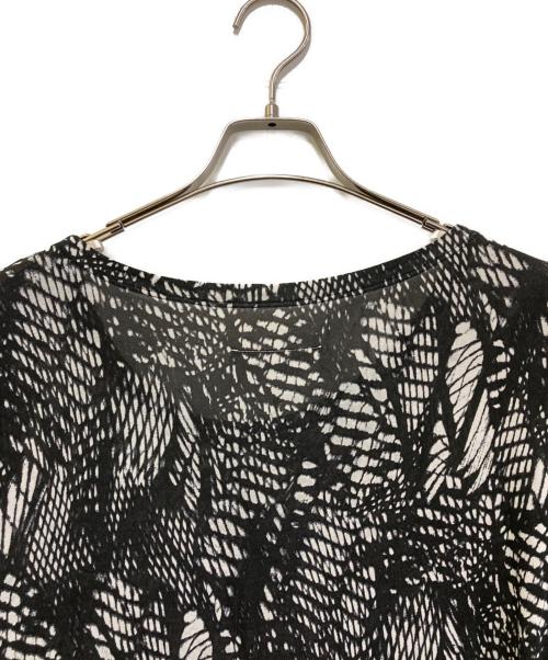 MM6 Maison Margiela（エムエムシックスメゾンマルジェラ）MM6 Maison Margiela (エムエムシックスメゾンマルジェラ) 総柄プリントワンピース　S32CT0572 ブラック サイズ:Mの古着・服飾アイテム