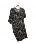 MM6 Maison Margiela（エムエムシックスメゾンマルジェラ）の古着「総柄プリントワンピース　S32CT0572」｜ブラック