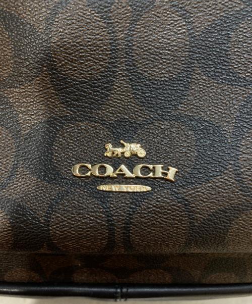 COACH（コーチ）COACH (コーチ) シグネチャー コーティングキャンパス バックパック ブラウンの古着・服飾アイテム