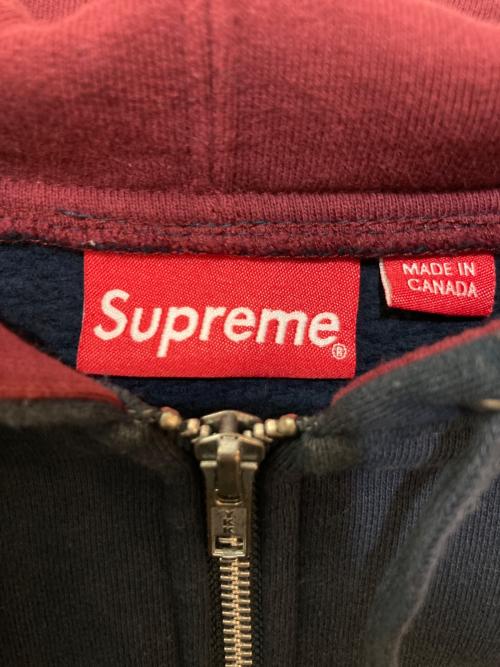 SUPREME（シュプリーム）SUPREME (シュプリーム) Jet Sleeve Zip Up Hooded Sweatshirt ネイビー サイズ:Mの古着・服飾アイテム