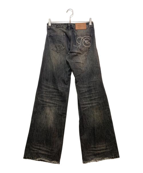 Fax copy Express（ファックス コピー エクスプレス）Fax copy Express (ファックス コピー エクスプレス) WIDE LEG WASH JEANS ブラック サイズ:Sの古着・服飾アイテム