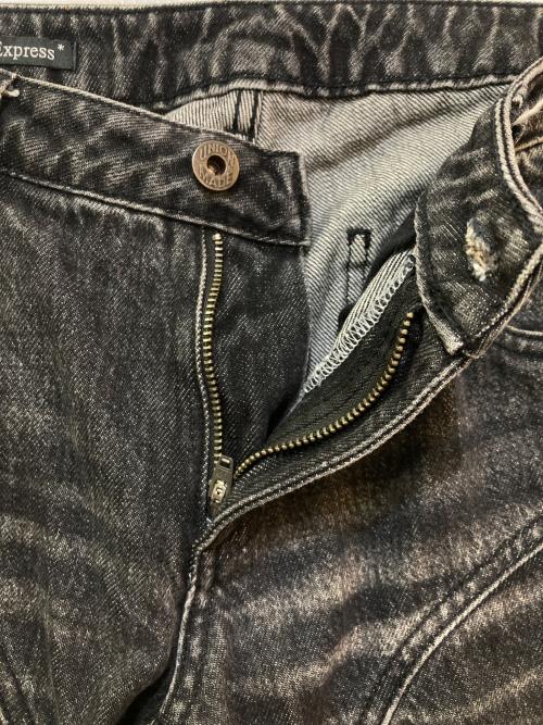 Fax copy Express（ファックス コピー エクスプレス）Fax copy Express (ファックス コピー エクスプレス) WIDE LEG WASH JEANS ブラック サイズ:Sの古着・服飾アイテム