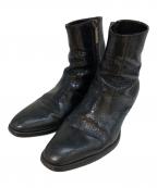 Saint Laurent Parisサンローランパリ）の古着「クラック加工サイドジップブーツ　503060」｜ブラック