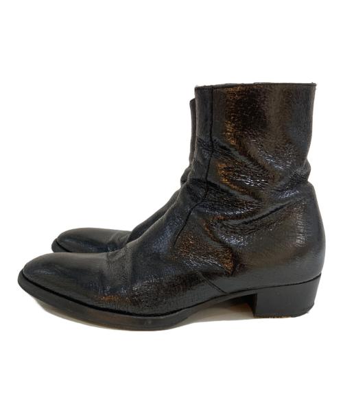 Saint Laurent Paris（サンローランパリ）Saint Laurent Paris (サンローランパリ) クラック加工サイドジップブーツ　503060 ブラック サイズ:41の古着・服飾アイテム