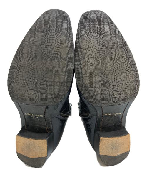 Saint Laurent Paris（サンローランパリ）Saint Laurent Paris (サンローランパリ) クラック加工サイドジップブーツ　503060 ブラック サイズ:41の古着・服飾アイテム
