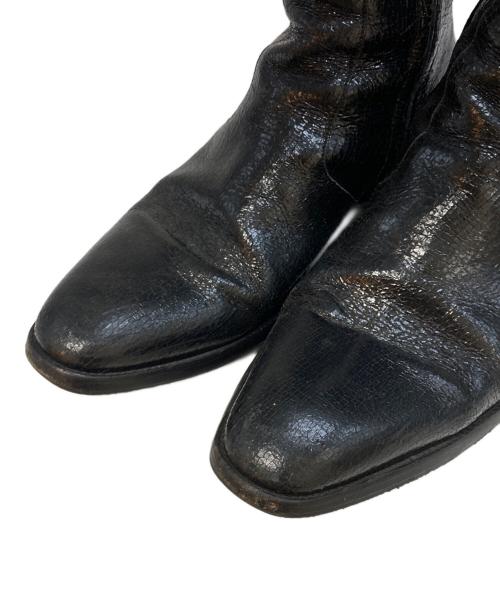 Saint Laurent Paris（サンローランパリ）Saint Laurent Paris (サンローランパリ) クラック加工サイドジップブーツ　503060 ブラック サイズ:41の古着・服飾アイテム