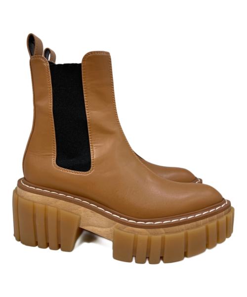STELLA McCARTNEY（ステラマッカートニー）STELLA McCARTNEY (ステラマッカートニー) エミリーレザーサイドゴアショートブーツ ブラウン サイズ:36の古着・服飾アイテム