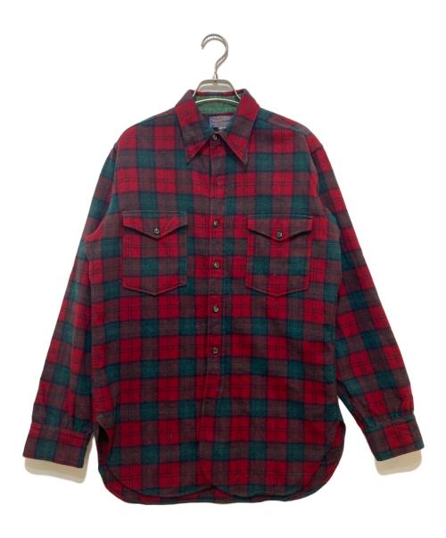 PENDLETON（ペンドルトン）PENDLETON (ペンドルトン) 40`sウールチェックシャツ レッド サイズ:不明(実寸をご参照下さい)の古着・服飾アイテム