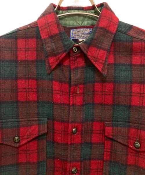 PENDLETON（ペンドルトン）PENDLETON (ペンドルトン) 40`sウールチェックシャツ レッド サイズ:不明(実寸をご参照下さい)の古着・服飾アイテム