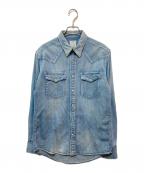 VISVIMビズビム）の古着「FIL EX SS ALBACORE DAMAGED SHIRT」｜インディゴ