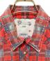 中古・古着 VISVIM (ビズビム) cross ruffled sleeve denim plaid shirt レッド サイズ:1：13000円