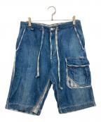 Porter Classicポータークラシック）の古着「Denim Shorts USED加工」｜インディゴ