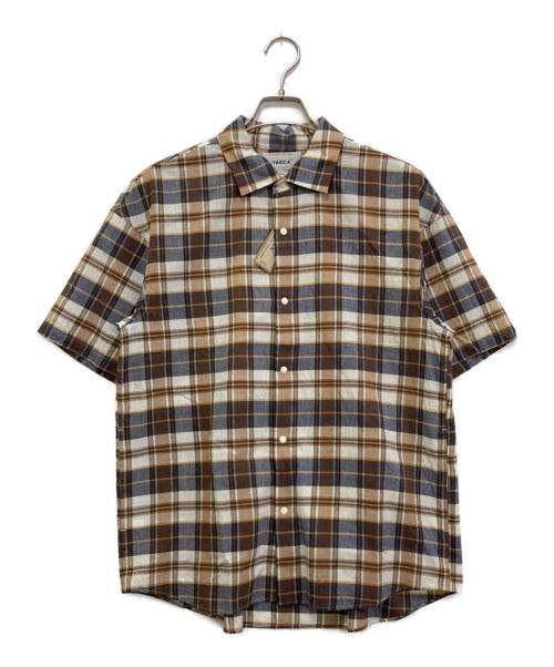 YAECA（ヤエカ）YAECA (ヤエカ) COMFORT SHIRT EXTRA WIDE ブラウン サイズ:S 未使用品の古着・服飾アイテム