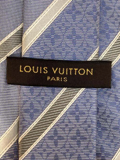 LOUIS VUITTON（ルイ ヴィトン）LOUIS VUITTON (ルイ ヴィトン) モノグラムシルクネクタイ ブルー サイズ:Fの古着・服飾アイテム