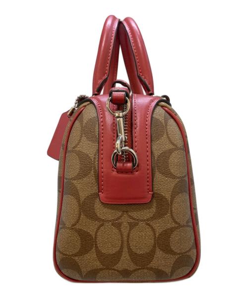 COACH（コーチ）COACH (コーチ) ミニボストンバッグ レッドの古着・服飾アイテム