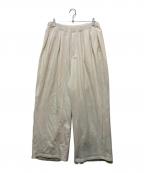 ANCELLMアンセルム）の古着「TUCK SWEAT PANTS」｜ホワイト
